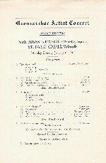 Alma Gluck concert program, 1912