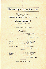 Pablo Casals concert program, 1917