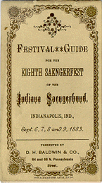Festival Guide for the Eighth Saengerfest of the Indiana Saengerband