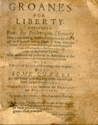 John Saltmarsh: Groanes for Liberty (1646)