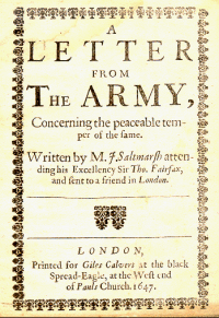 John Saltmarsh: A Letter From the Army (1647)