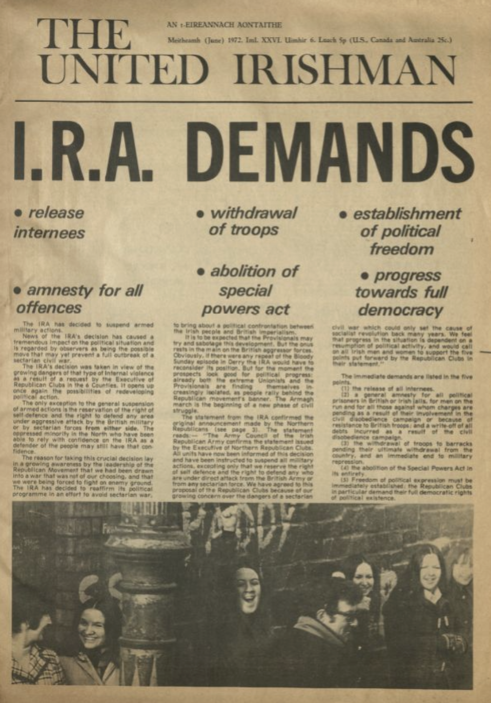 The Unitied Irishman Newspaper Image